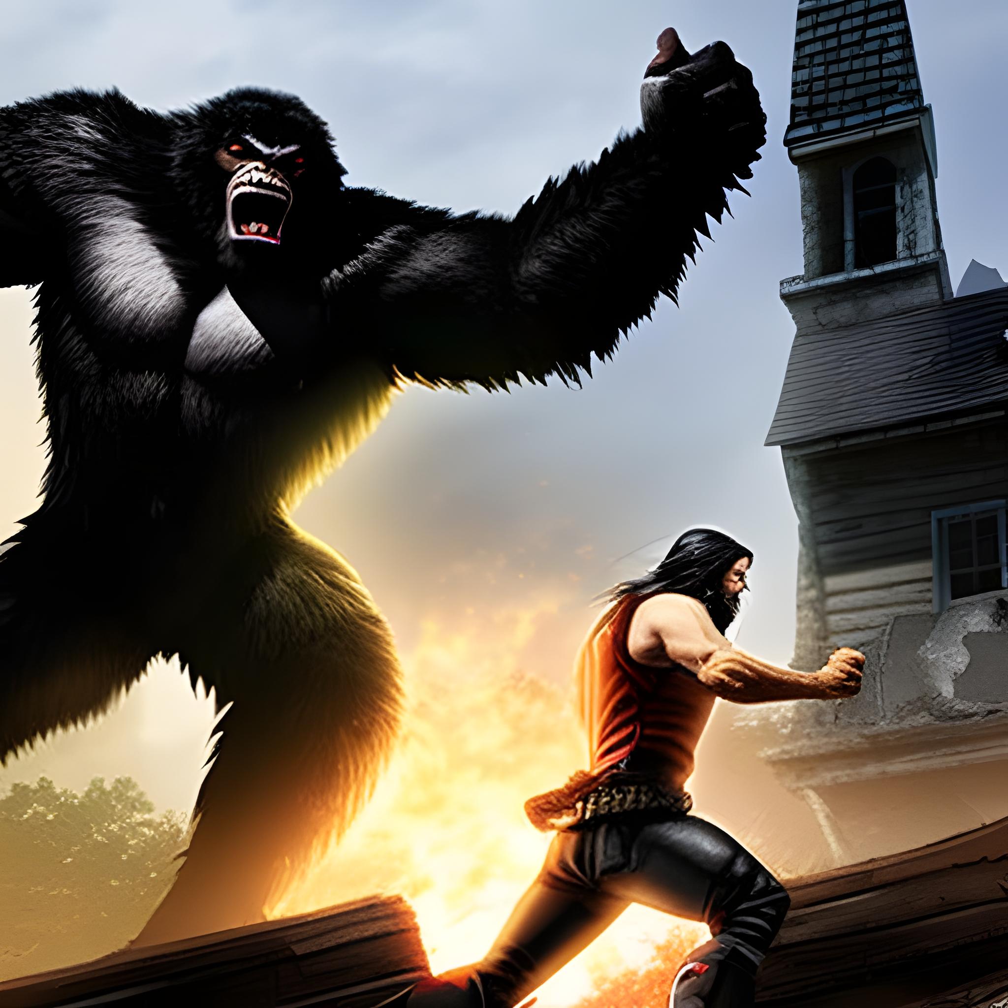 a vampire fighting a sasquatch in a ruined mansion.jpg